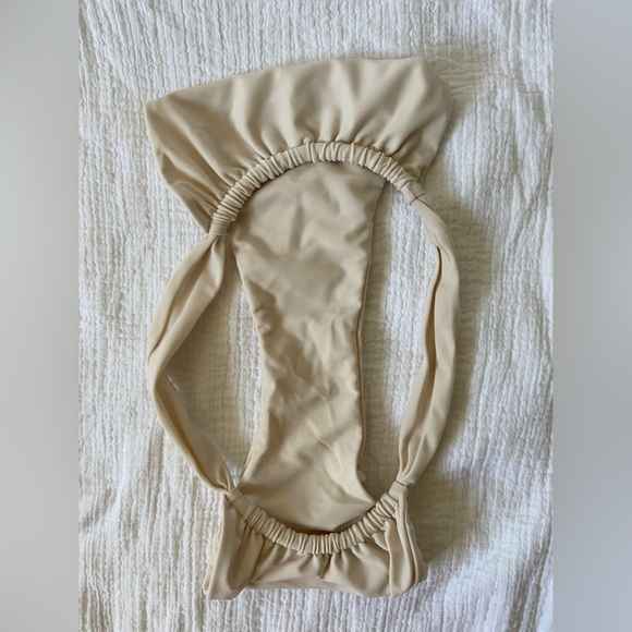 SOLD Belle The Label Bare Bikini Bottoms Cream High Cut Cheeky Strappy Large - Picture 8 of 9